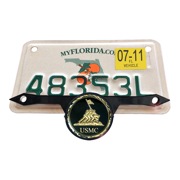 brass Black Mount and Plate Iwojima