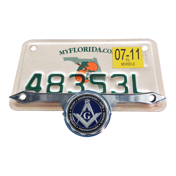 License Plate Mount With Coins