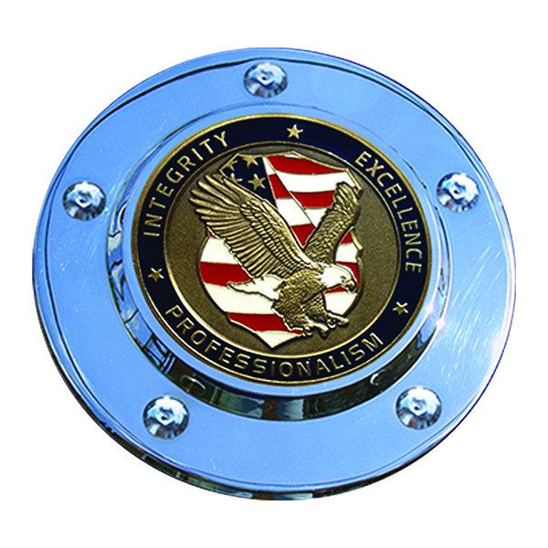 MotorDog69 Air Force Veteran Harley Sportster And Evo 2-Hole Timing Cover Coin Mount Set